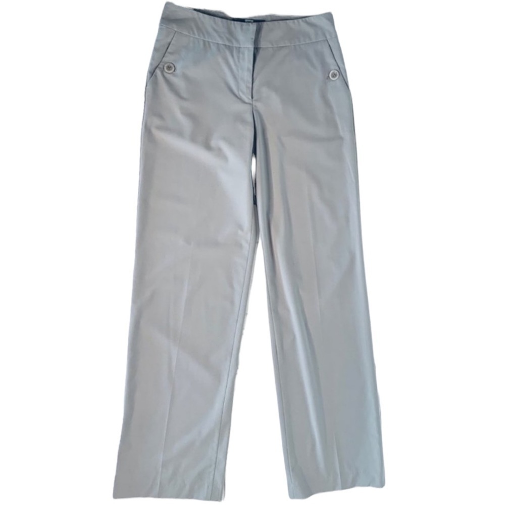 TRISTAN GREY TROUSERS NEUTRAL STRAIGHT LEG PANTS WOMEN SIZE 2